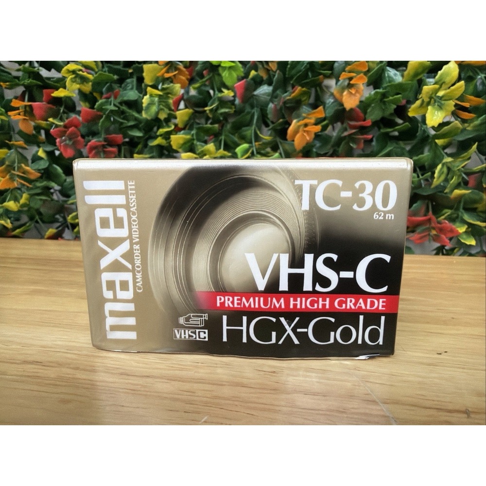 Maxwell VHS-C TC-30 HGX-Gold‎ Premium High Grade Video Tape New Sealed